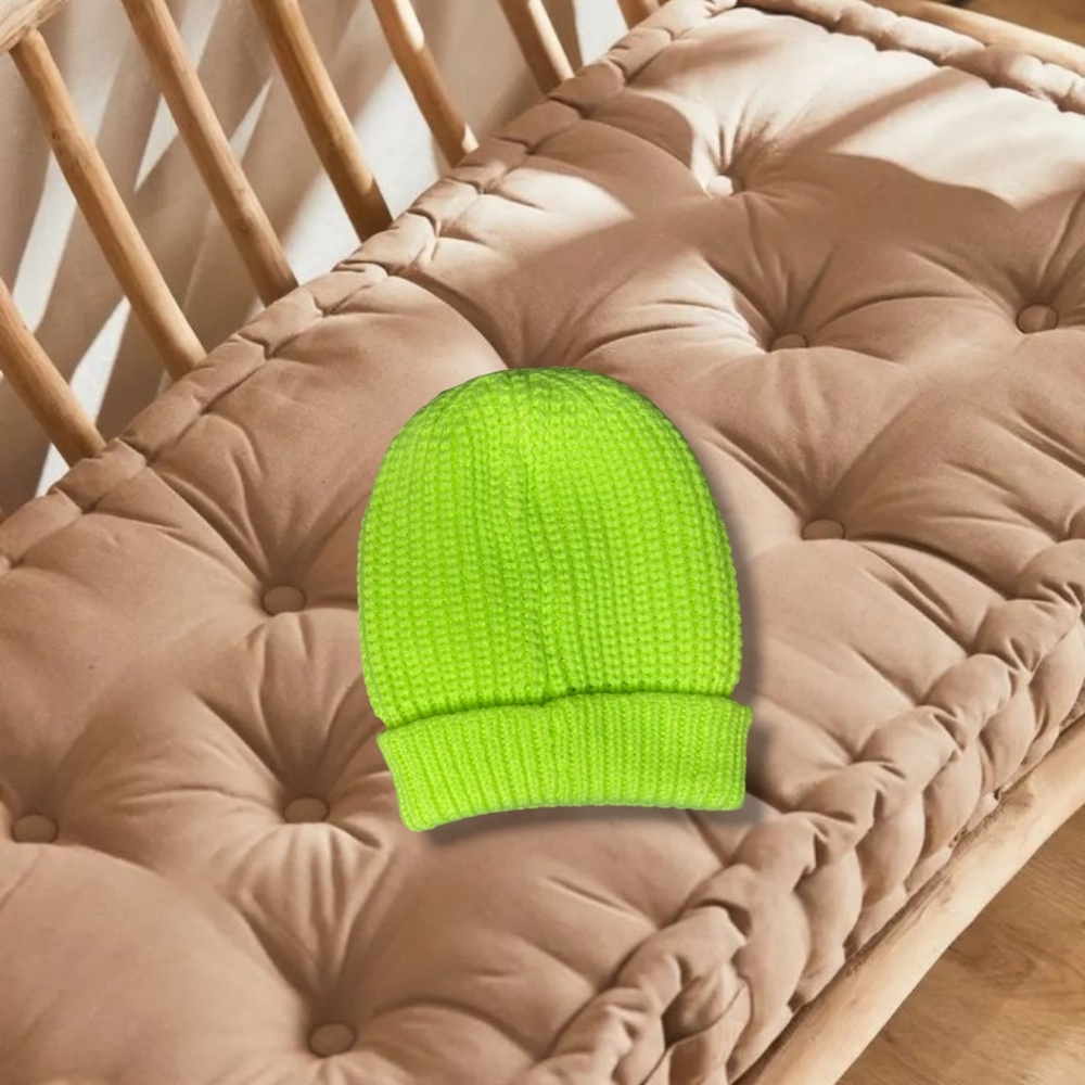 Neon green beanie